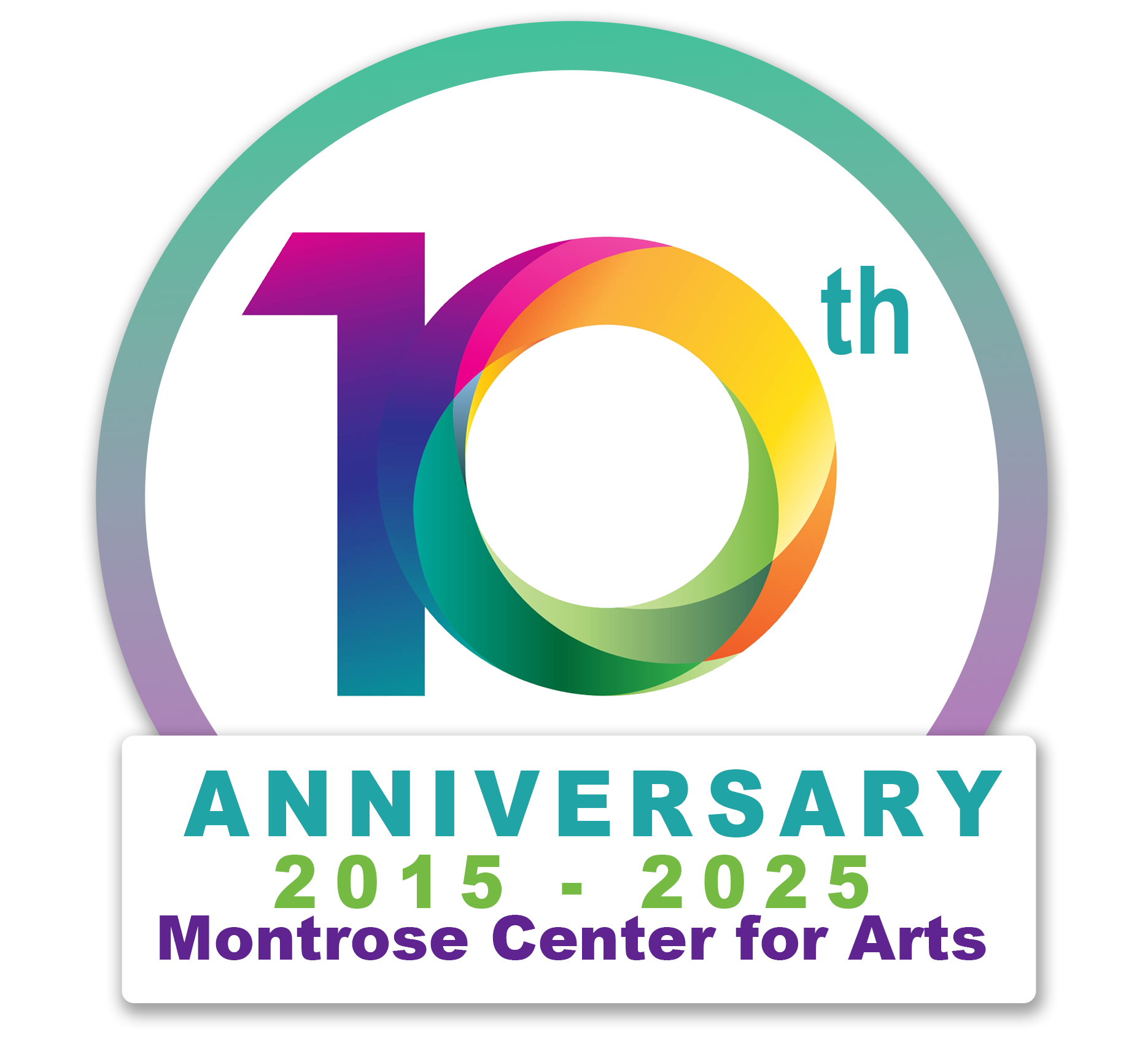 Montrose Center for Arts 10th Anniversary logo