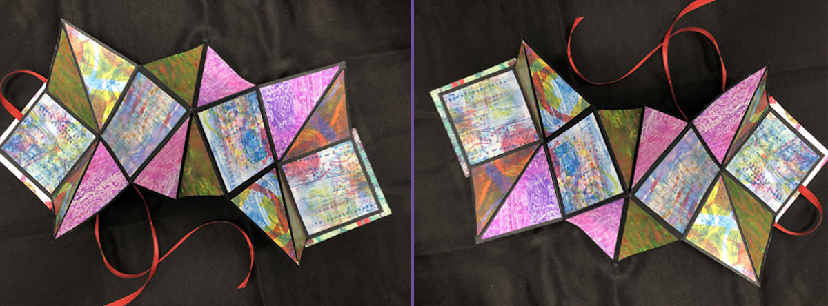 Explosion Book with Gel Printed Papers – May 14